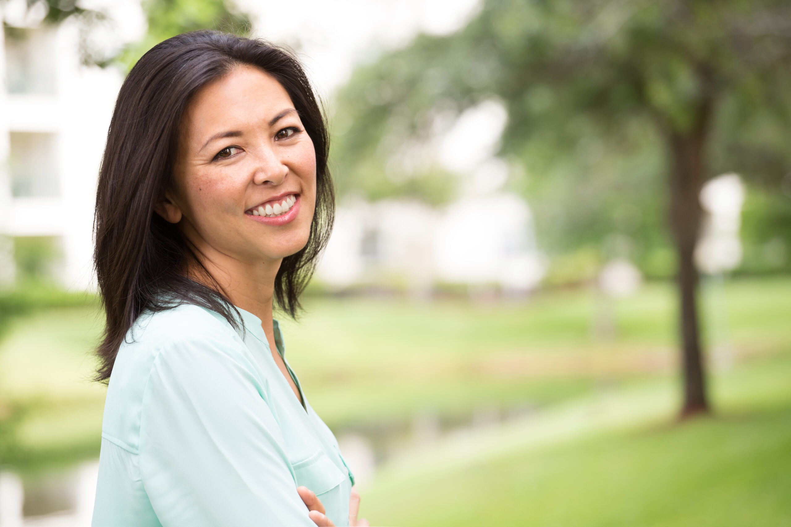 Happy Woman Outside